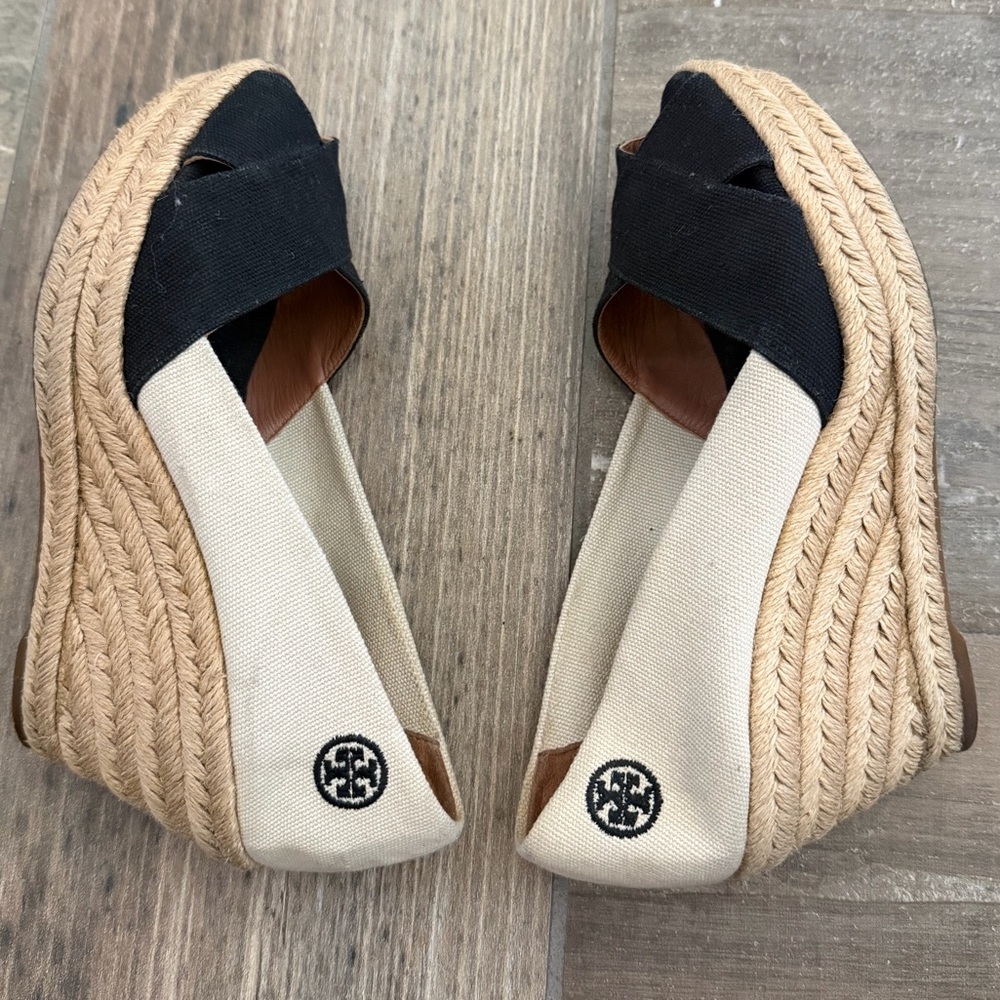 TORY BURCH Filipa Wedge Espadrille Sandals size 7 - Picture 8 of 11